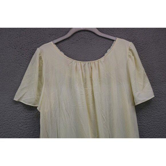 Shadowline Vtg. Yellow Embroidered Gown & Robe Set-Medium-New w/Tags-Y2K - Picture 15 of 15